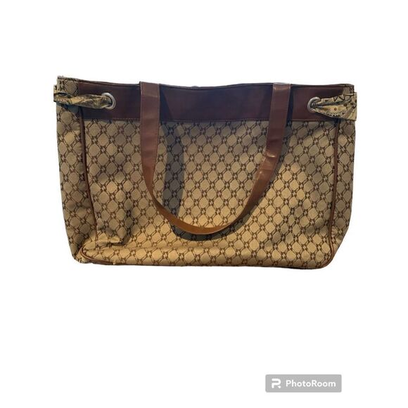 Chadwick's Satchel Purse Brown Nylon - Picture 2 of 5